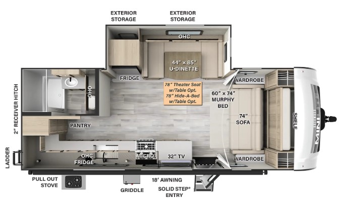 2024 FOREST RIVER ROCKWOOD 2517S, , floor-plans-day image number 0